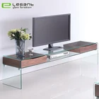 Exquisite high quality living room laminate glass tv cabinet