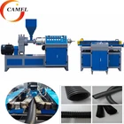 single wall PVC/PP/PE material corrugated plastic pipe/hose/tube making machine production line