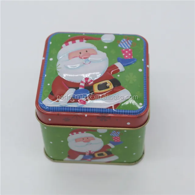 christmas festival small gift candy storage metal tin cans