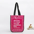 Large Inspiration Message Laminated Lulu lemon Bag Round Corner Promotional Tote Lululemon Shopping Bag