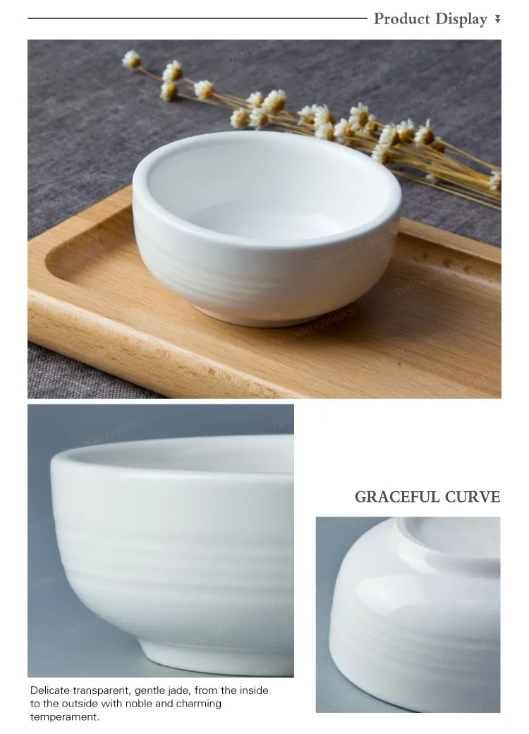 Hotel Restaurant Porcelain Small 3.5"Rect Divide Plate Ceramic Sauce Dish