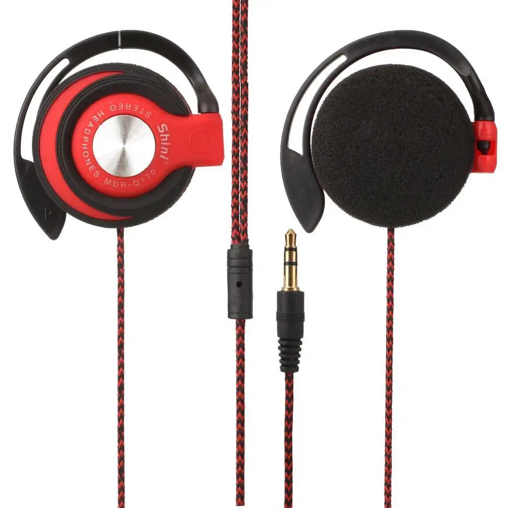 Sport Wired Headset Earphones Clip On Ear Sport Headphones EarHook Earphone For Mp3 Computer Mobile Phone - ANKUX.COM