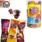 Fruity Flavor Double Lollipop With Chocolate Jam