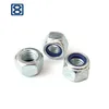 Hardware fasteners carbon steel zinc galvanized nylon insert lock hex cap nylock nut nuts DIN982 985