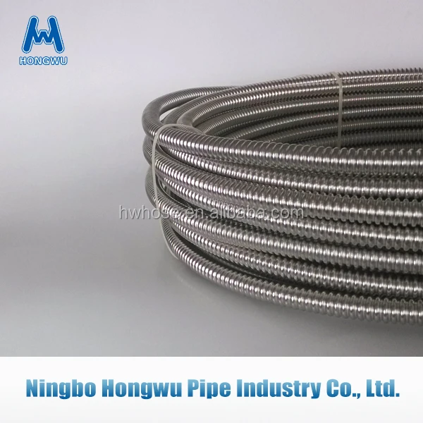 corrugated stainless steel flexible metal hose pipe for water