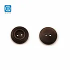 SK Hign Quality Custom Engraved Logo Wood Button 2-holes Factory Wholesale Black Button for Coat