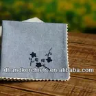embroidered monogrammed 100% cotton ladies' handkerchief