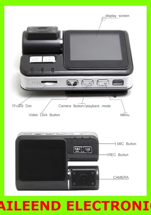 Full HD 720P Dash Cam Car DVR Video Car Camera Recorder Crash Camcorder G-sensor i1000