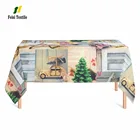 50*70" Christmas tree light up balls pattern table cloth for festival party decor
