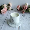 White and Grey Ceramic Lavender Perfume Aroma Soy Candles with Cotton Wick