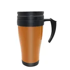 Professional standard 450ml double wall insulated inner plastic outer stainless steel coffee travel mug with lid