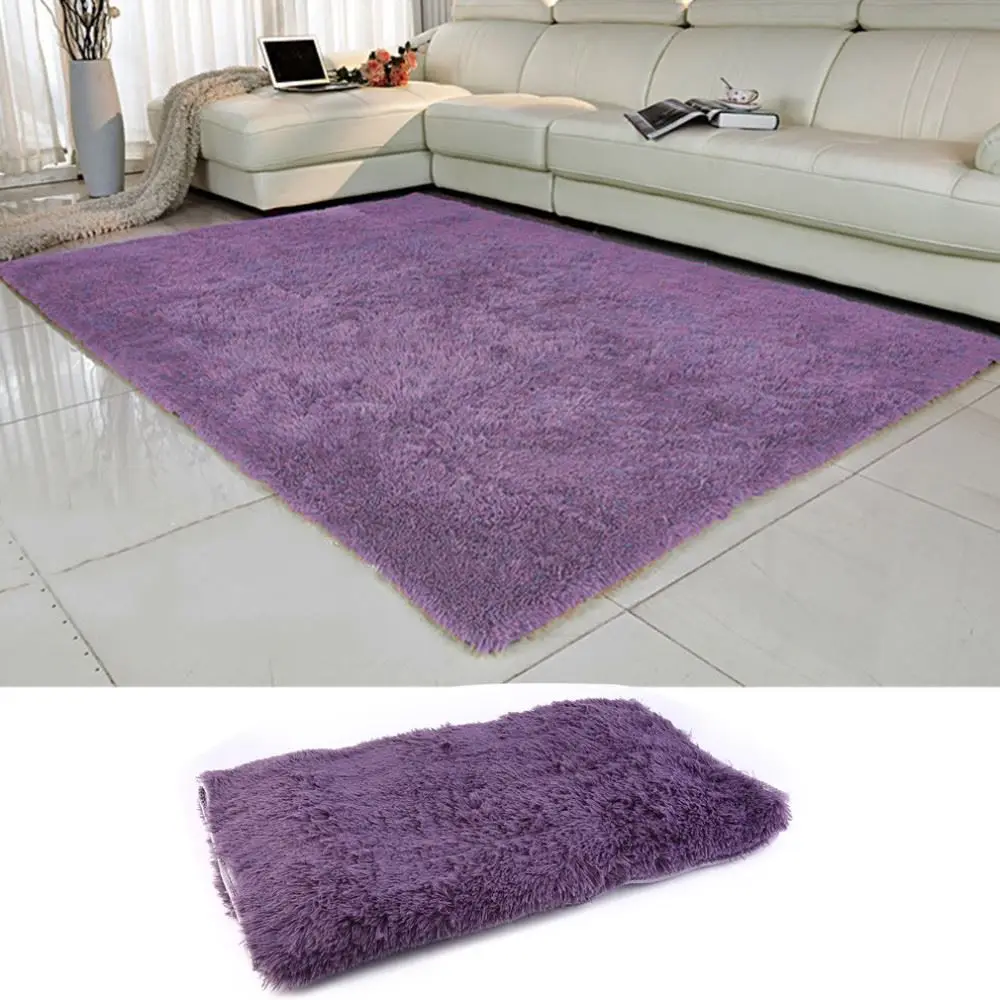 2016 Hot Comfortable Large Size Fluffy Rugs Anti-Skid Shaggy Area Rug Dining Room Carpet Floor Mat Home Bedroom Home Supplies