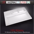 Safety health imitation bone china square compartment plates,square plate tableware,wholesale dinner plates 20 inch