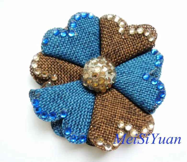 Lien Shoe Flower With Rhinestone For