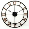 Oversize skeleton roman numerals retro European Style Iron Vintage Wall Clock