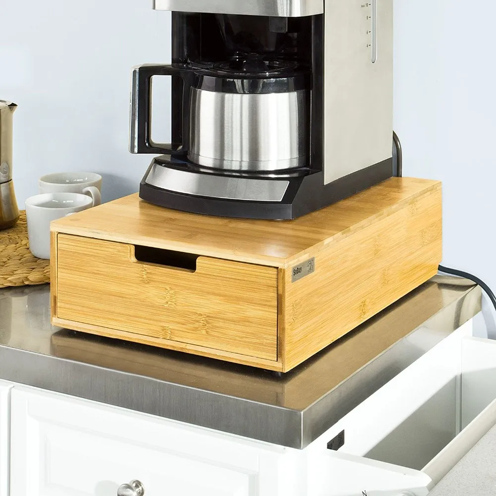 Coffee Machine Stand & Coffee Pod Capsule Teabags Drawer Box Holder Cabinet