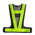 Green Safety 16 LED Hi Vis Reflective Vest for Motorcycles , Police
