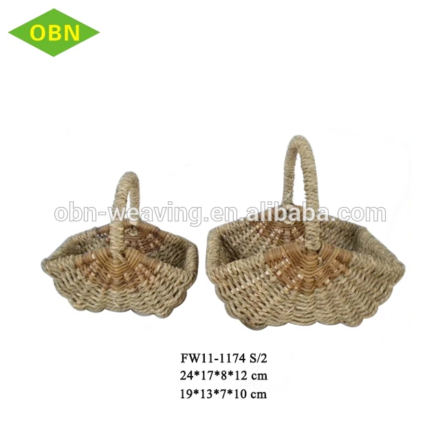 wholesale storage gift seagrass basket with handle