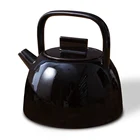 Japanese Style Large Black Color Pour Water Kettles Ceramic Teapot with Lid Custom Design