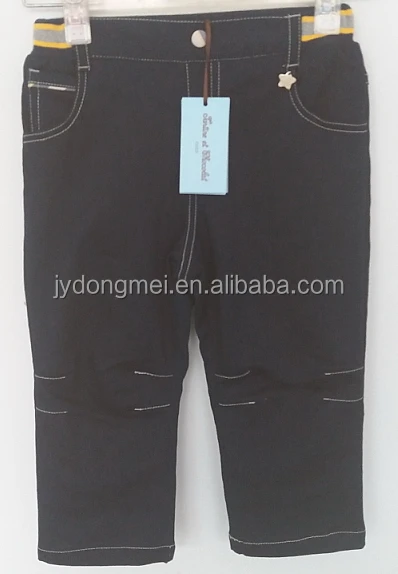 baby boys cute navy embroidered jeans for Autumn