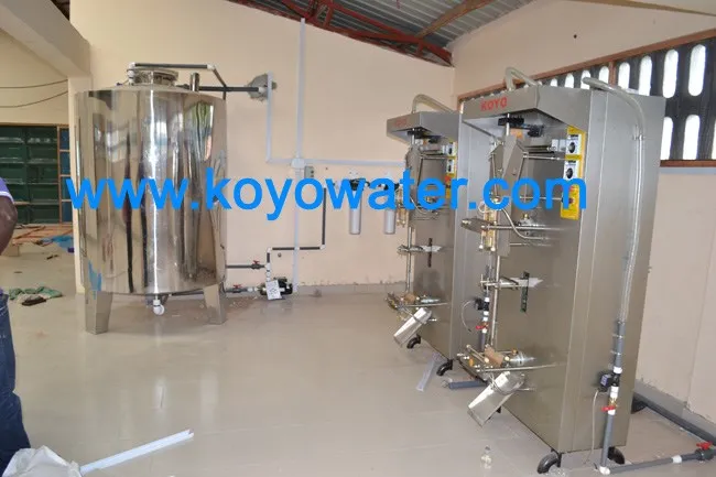 full automatic 2000 sachet water production line/1000L/H pure water treatment/koyo sachet water machine