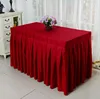 Manufacturer wholesale conference table cloth wedding banquet pleated table skirt stage dress thickened velvet table cloth