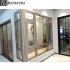 Factory Supply Cheap Price Brown Color Sound Insulation Hotel Aluminum Casement Windows