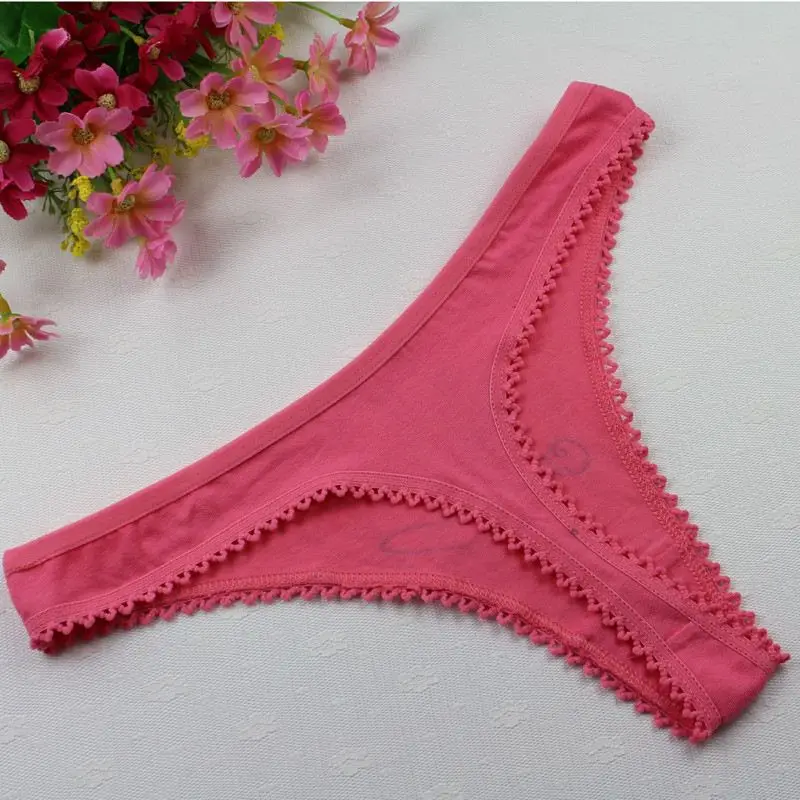 Stock Women underwear decorative border Head printing bragas thongs String Wholesale Cotton women's Sey Panties Sey Underwear Br