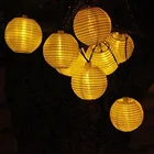 Christmas New Year Street Decoration Led Battery Operated 3M 20 Paper Lantern Ball String Light