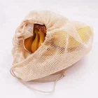 BOSI Wholesale eco-friendly reusable shopping grocery cotton mesh produce net bag