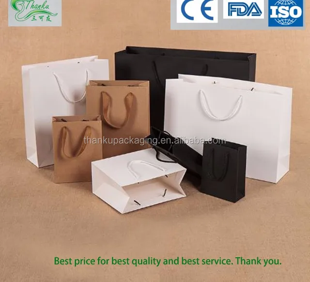 shopping packaging bag for clothes gifts custon hot sale