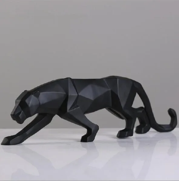 树脂折纸几何猎豹豹雕像动物家居装饰 buy 猎豹雕像,折纸豹雕像