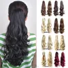 22 inch Claw Pony tail Ponytail Clip In On Hair Extension Wavy Curly Style