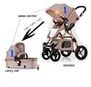 High quality European luxury model high landscape baby stroller 3 in 1with car seat travel system to new birth baby