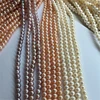 Fashion 9-10mm rice pearls white loose freshwater cultured rice pearls