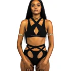 Black color simple design bikini girl african print best quality sexy bikini swimwear