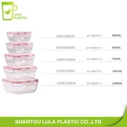 LULA 5pcs Kitchen Appliances Microwave Fresh Tritan BPA FREE Plastic Food Containers with Sealed Lid