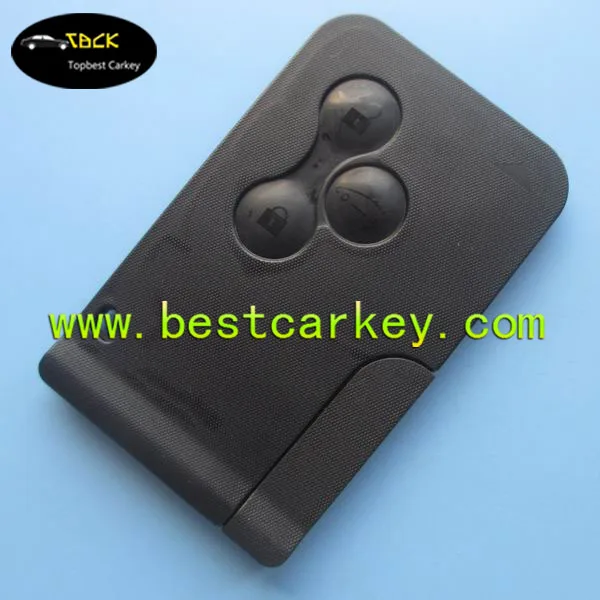 Topbest 3 button Megane Key Card with 433Mhz ID46 7947 chip