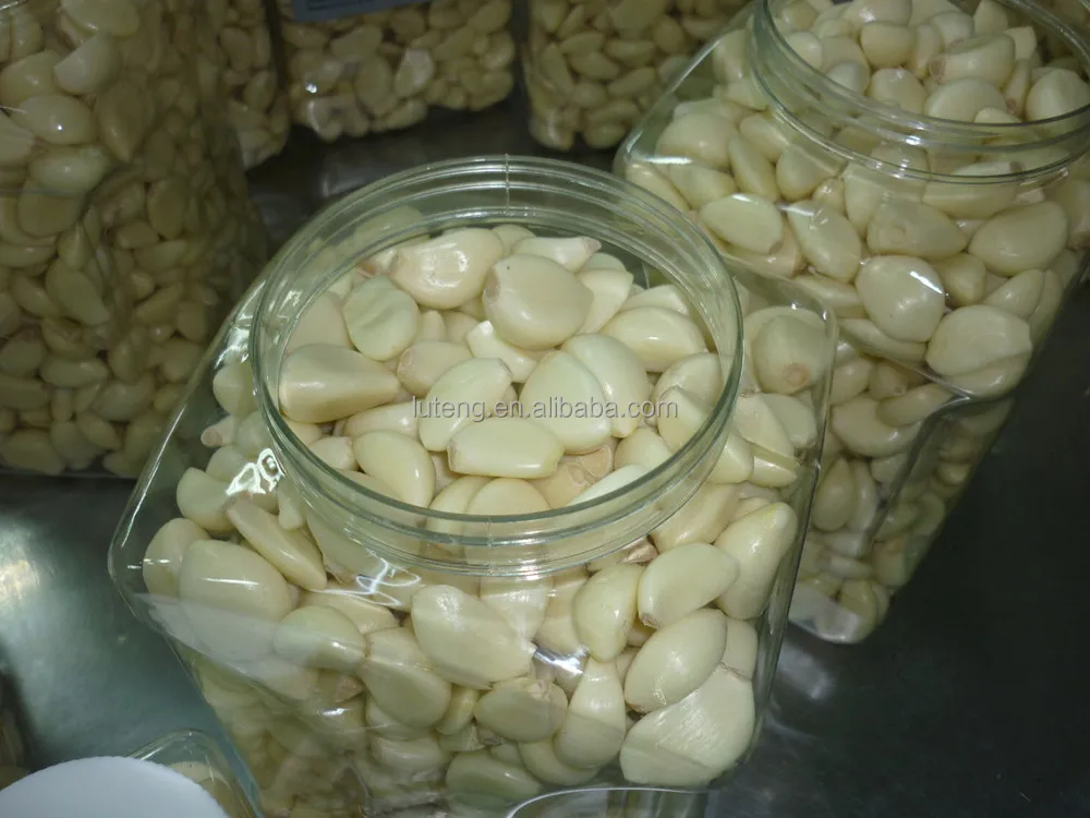 Jar packed peeled garlic from Jinxiang factory garlic peeling