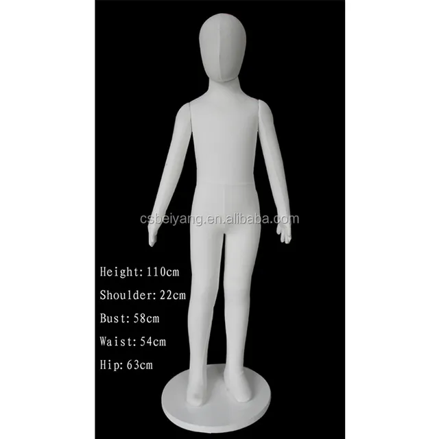 full-body soft kids mannequin, children mannequin covered with