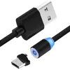 Upgraded LED Indicator 3ft Nylon Braided USB C Magnetic fast Charging Cable With Micro USB Cable USB2.0 3in1 Usb Cable