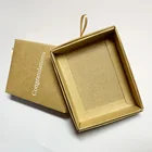 Custom LOGO White Printing Kraft Paper Rectangular Folding Papery Boxes Hanging Boxes