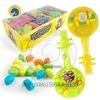 WRIGGLE guitar shape bottle colorful bean candy with whistle