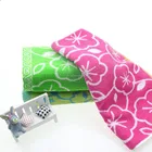 Luxury Hotel & Spa Home Bath Jacquard blossom Towels Cotton 2 Piece Towel Set - pink and green