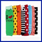 2016 hot sale 100% cotton knit baby knee socks baby ruffled leg warmers