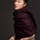 custom pure cashmere scarf knitt new deign thick wool travel blanket oversize long shawl