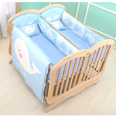 wooden cradle for twins