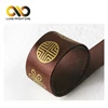 Wholesale silk printing stamping gold double face customize printed black polyester satin grosgrain ribbon with logo
