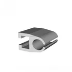 Silver Aluminium Silver Anodized Aluminum Profile A Grade Factory Direct Sell Anodized Silver Aluminium Alloy Extrusion Keder Pagoda Hanger Tent Pole Frame Tube Pipe Profile