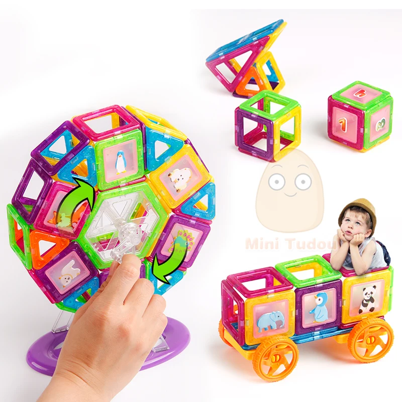 Toy Bricks Magnet Designer 3d Diy Toys 